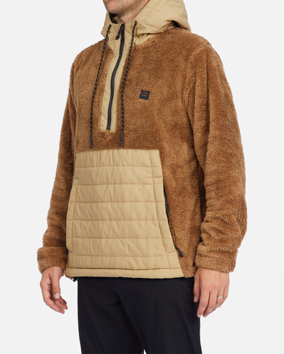 1 A/Div Badger Hooded Half-Zip Pullover Brown ABYFT00309 Billabong