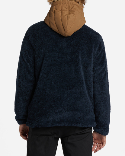 3 A/Div Badger Hooded Half-Zip Pullover Blue ABYFT00309 Billabong