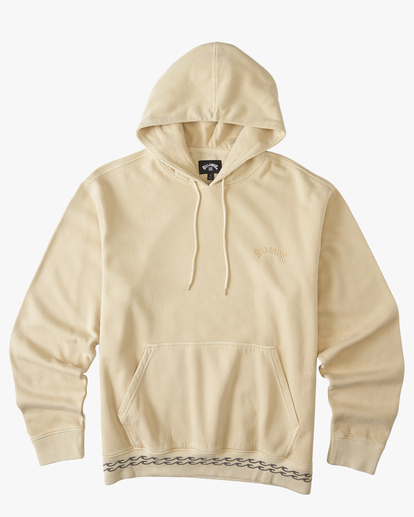 4 Wave Washed Organic Pullover Hoodie Yellow ABYFT00327 Billabong