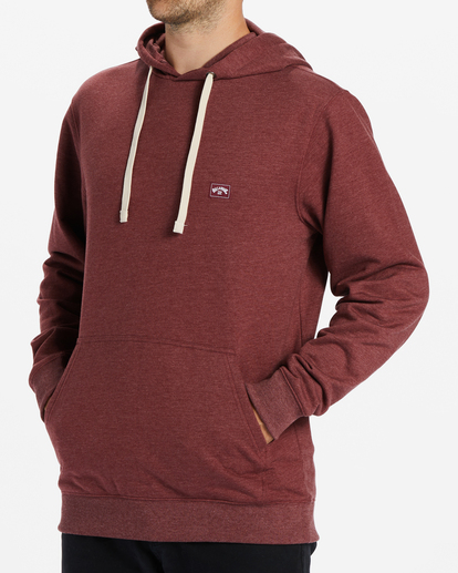 1 All Day Organic Pullover Hoodie Red ABYFT00336 Billabong