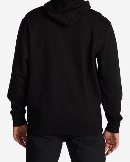 3 Andy Irons Diamond Wave Washed Pullover Hoodie Black ABYFT00362 Billabong