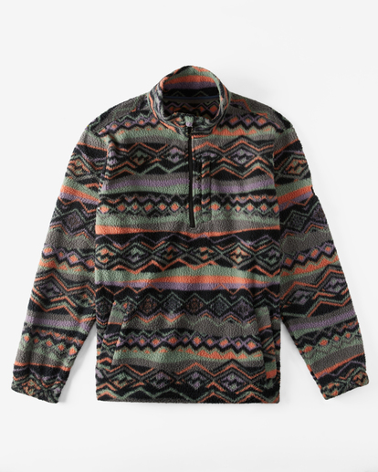 7 Boundary - Felpa con Semi Zip e Collo Mock da Uomo Gray ABYFT00398 Billabong