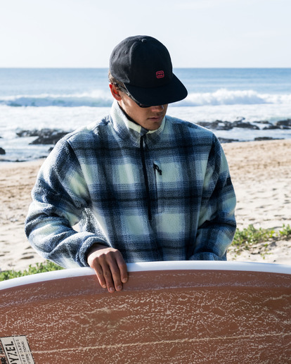 0 Boundary - Fleece mit Stehkragen und Halbreißverschluss für Männer Blau ABYFT00398 Billabong