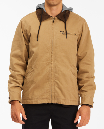 3 Barlow - Veste à capuche pour Homme Marron ABYJK00122 Billabong