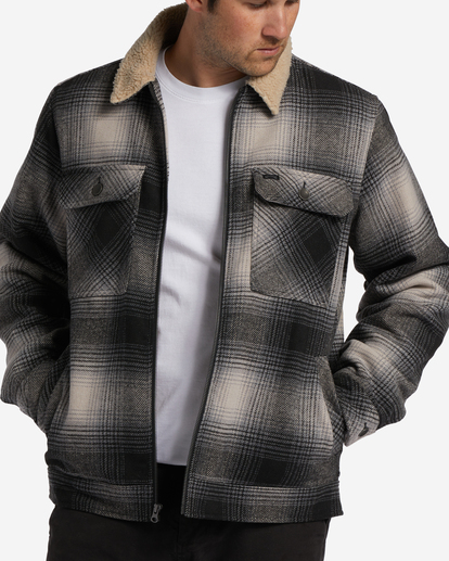 Grey and white sherpa on sale jacket