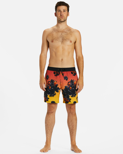 3 Kamea Lava Floral Layback - Board Shorts for Men Pink ABYJV00107 Billabong