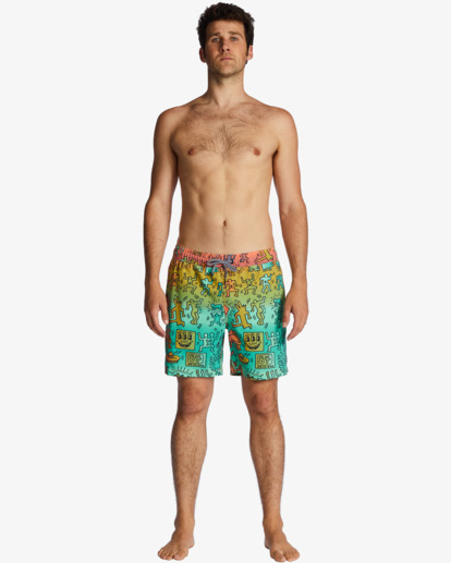 3 Keith Haring Bash Layback - Calções de banho pelo joelho para Homem Multicolor ABYJV00110 Billabong