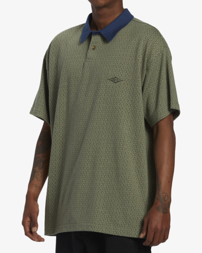 3 Shibuya - Polo pour Homme Vert ABYKT00220 Billabong