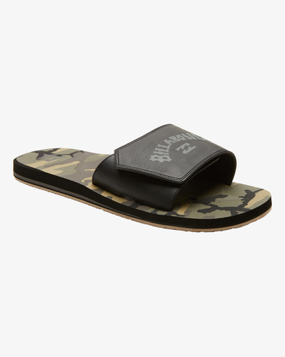 1 All Day Impact Print Slide Sandals Black ABYL100012 Billabong