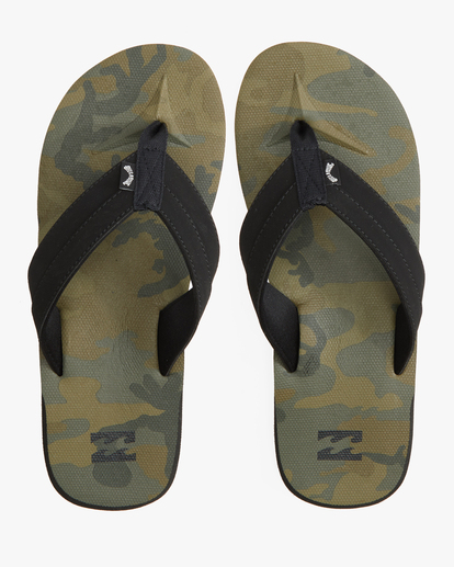 0 All Day Impact Print Slip-On Sandals Green ABYL100023 Billabong