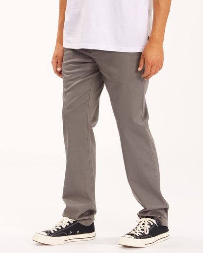 1 Carter Stretch Chino Pants Grey ABYNP00110 Billabong