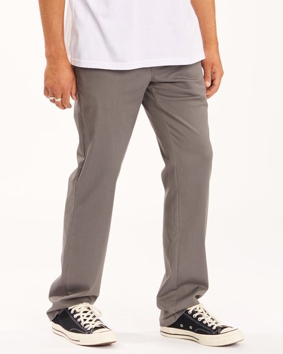 2 Carter Stretch Chino Pants Grey ABYNP00110 Billabong