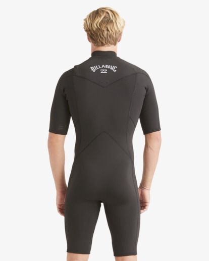 2 2/2mm Absolute Short Sleeve Chest Zip Springsuit Black ABYW500115 Billabong
