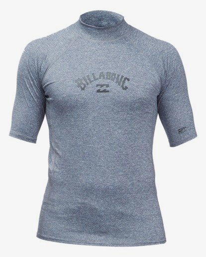 1 Arch Wave Performance Fit UPF 50+ Short Sleeve Rashguard Grey ABYWR00141 Billabong