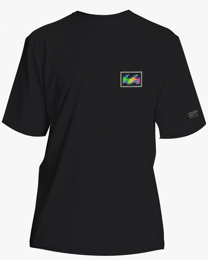 2 Crayon Wave UPF 50 Short Sleeve Surf Tee Black ABYWR00172 Billabong