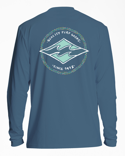 1 Rotor Diamond UPF 50 Long Sleeve Surf Tee Blue ABYWR00177 Billabong