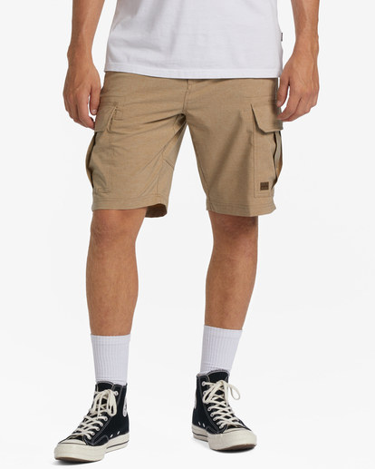 3 Combat BBO Submersible Walkshorts 21" Brown ABYWS00125 Billabong