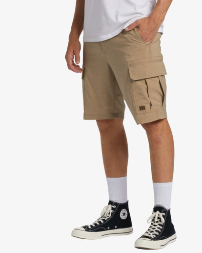 4 Combat BBO Submersible Walkshorts 21" Brown ABYWS00125 Billabong