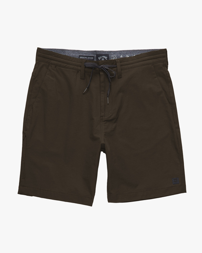 0 A/Div Surftrek Plus Organic Elastic Waist Shorts 19" Brown ABYWS00185 Billabong