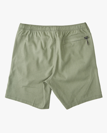 1 A/Div Surftrek Hemp Elastic Shorts 18" Green ABYWS00186 Billabong
