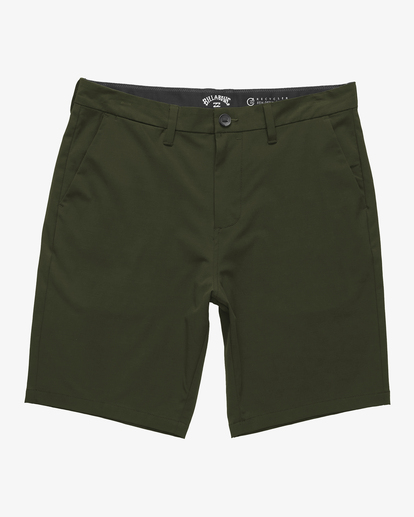 3 Crossfire Solid - Short voor in en uit het water voor Heren Green ABYWS00195 Billabong