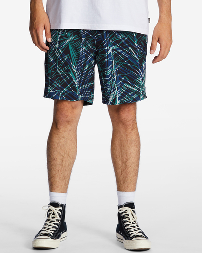 2 A/Div Surftrek Elastic Shorts 17" Blue ABYWS00196 Billabong