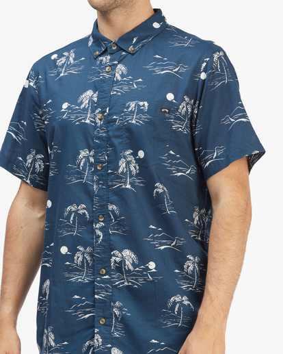 4 Sundays Mini Short Sleeve Shirt Blue ABYWT00112 Billabong