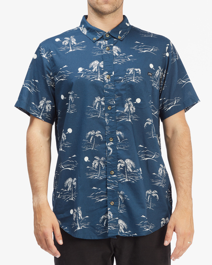 0 Sundays Mini Short Sleeve Shirt Blue ABYWT00112 Billabong
