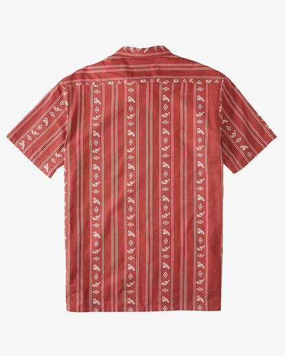 6 Sundays Jacquard Short Sleeve Shirt Red ABYWT00114 Billabong