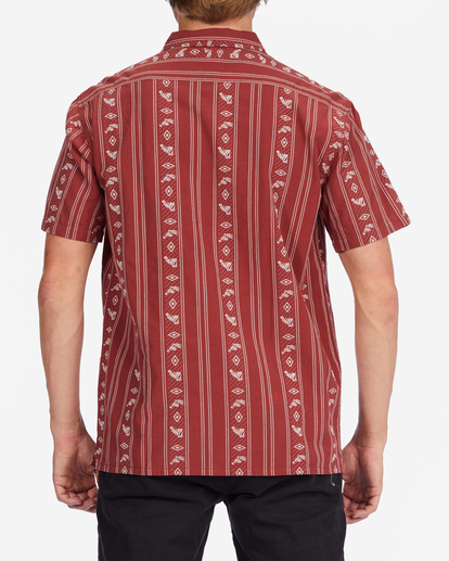 3 Sundays Jacquard Short Sleeve Shirt Red ABYWT00114 Billabong