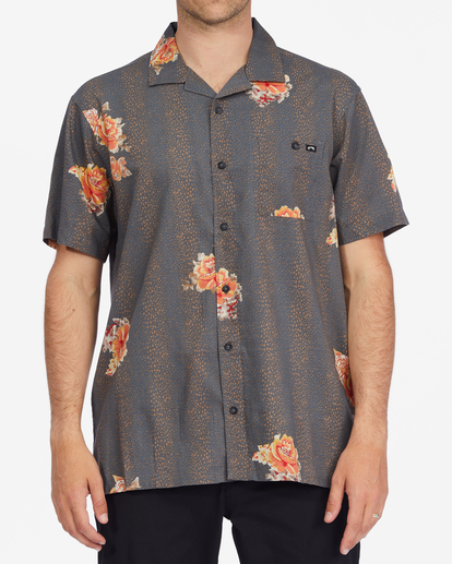 0 Sundays Vacay Short Sleeve Shirt Grey ABYWT00122 Billabong