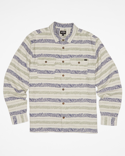 4 Offshore Jacquard Flannel Shirt White ABYWT00135 Billabong