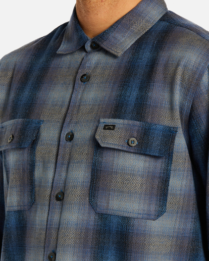 3 Offshore Jacquard Flannel Shirt Blue ABYWT00135 Billabong