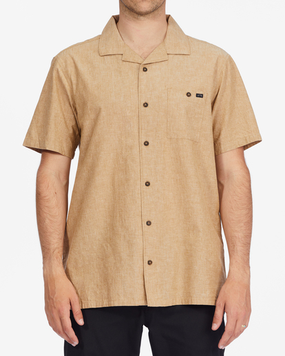 0 Vacay All Day Short Sleeve Shirt Brown ABYWT00160 Billabong
