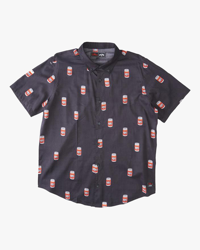 6 The Simpsons Duff Short Sleeve Shirt Black ABYWT00180 Billabong