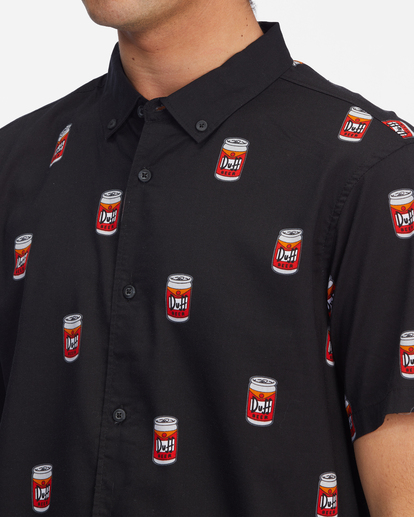 3 The Simpsons Duff Short Sleeve Shirt Black ABYWT00180 Billabong