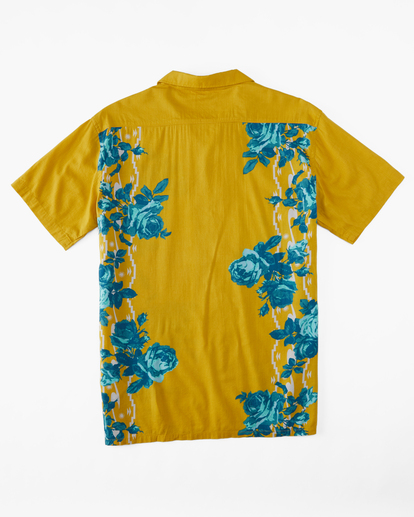 6 Wrangler Desert Rose Short Sleeve Shirt Yellow ABYWT00185 Billabong