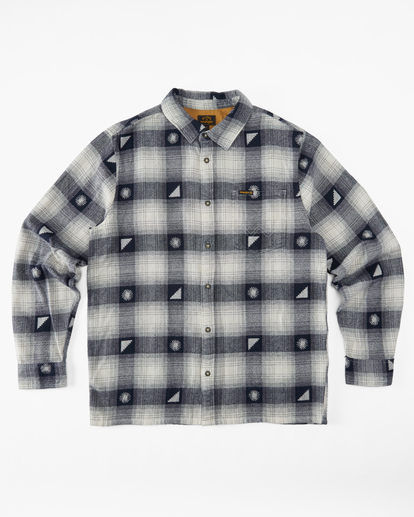 6 Wrangler Shadows Flannel Shirt Blue ABYWT00186 Billabong