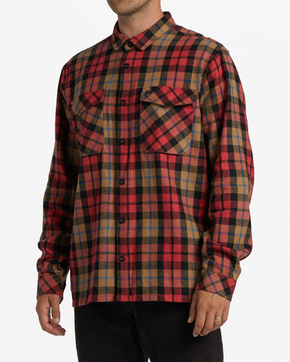 1 A/Div Westport Organic Flannel Shirt Red ABYWT00188 Billabong