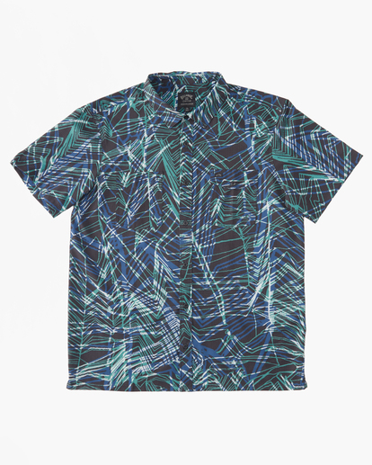 4 A/Div Surftrek Perf Short Sleeve Shirt Blue ABYWT00195 Billabong