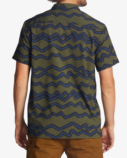 2 A/Div Surftrek Perf Short Sleeve Shirt Green ABYWT00195 Billabong