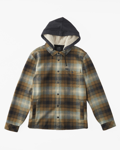 Men's fleece lined hooded hotsell flannel shirt