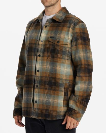 5 Furnace Bonded Flannel - Chemise doublée en polaire Furnace pour Homme Vert ABYWT00196 Billabong