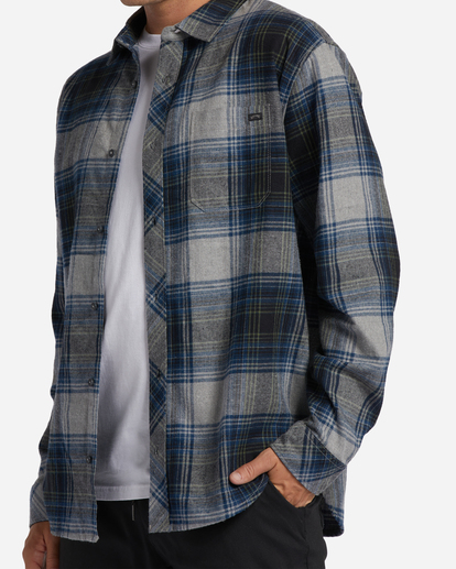 4 Coastline Flannel Shirt Grey ABYWT00198 Billabong