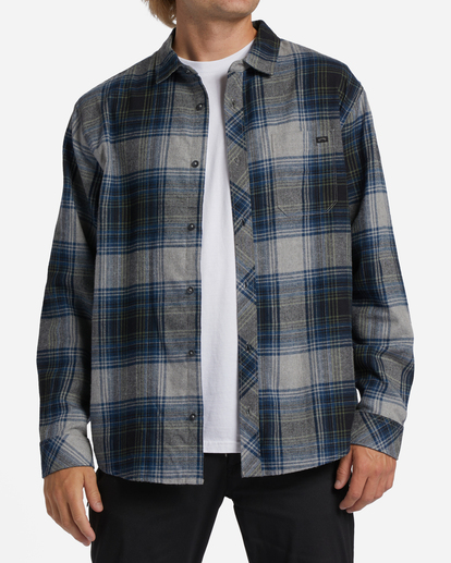 1 Coastline Flannel Shirt Grey ABYWT00198 Billabong