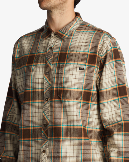 3 Coastline Flannel Shirt Beige ABYWT00198 Billabong