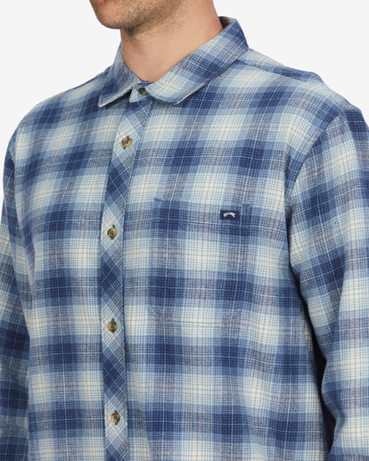 3 Coastline Flannel Shirt Blue ABYWT00198 Billabong