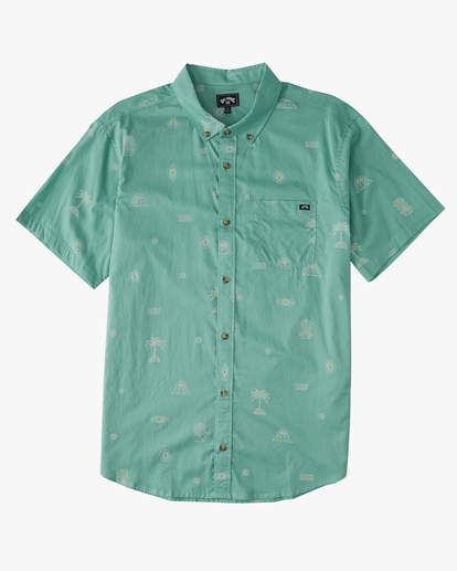 4 Sundays Mini Short Sleeve Shirt Green ABYWT00203 Billabong