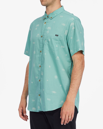 1 Sundays Mini Short Sleeve Shirt Green ABYWT00203 Billabong