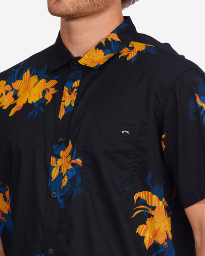 4 Sundays Floral Short Sleeve Shirt Black ABYWT00204 Billabong